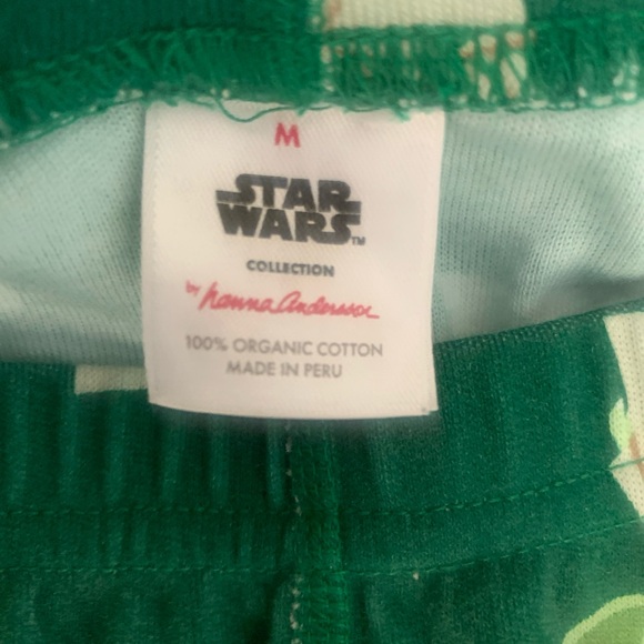 Hanna Andersson Baby Yoda Star Wars Long John Pajama Pants Unisex ADULT M Green - Picture 3 of 6